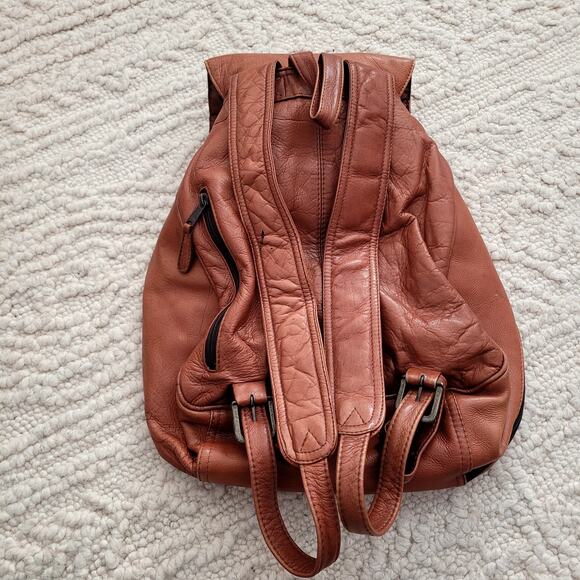 Brown Leather Backpack - Picture 2 of 6